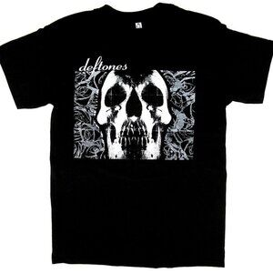 Deftones Skull T Shirt Rock Band Nu Metal Graphic Fan Gift Retro Music Vintage T